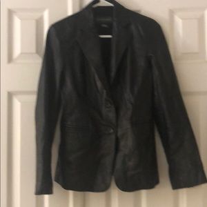 Black Leather Blazer